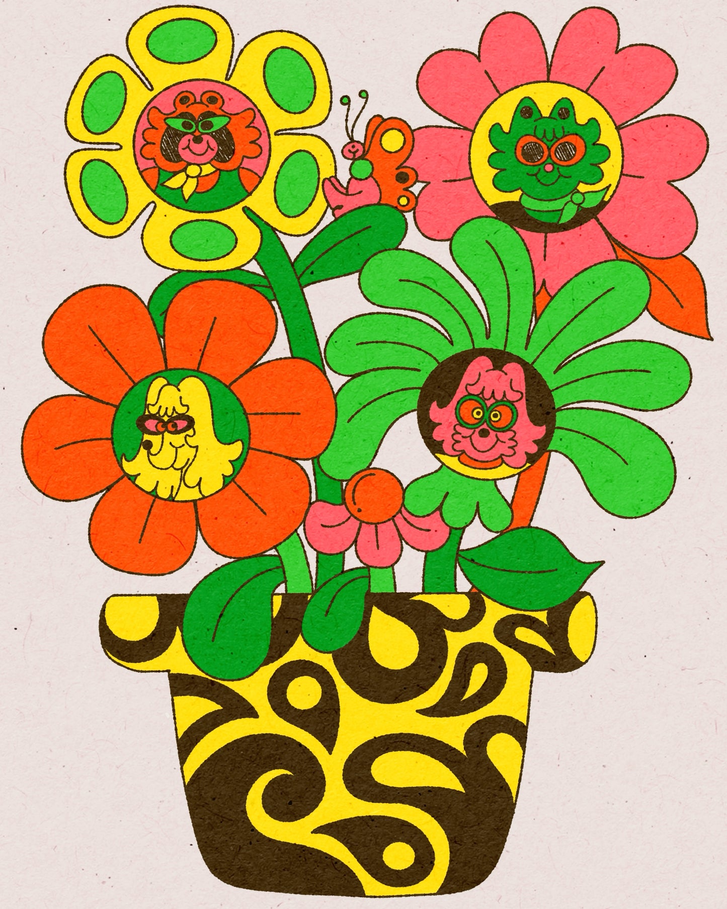 Funky Flowers Print