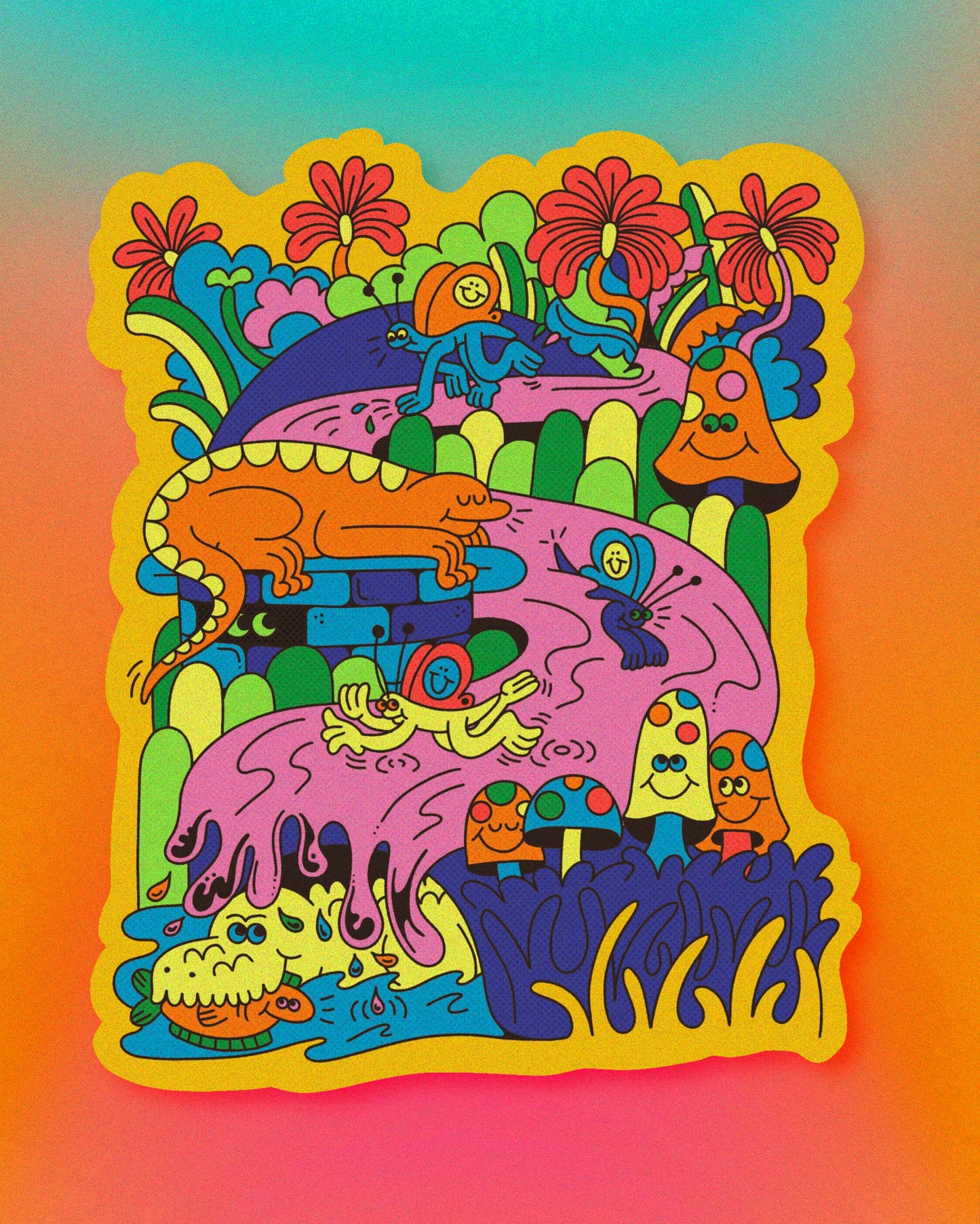 Tropical Time Sticker