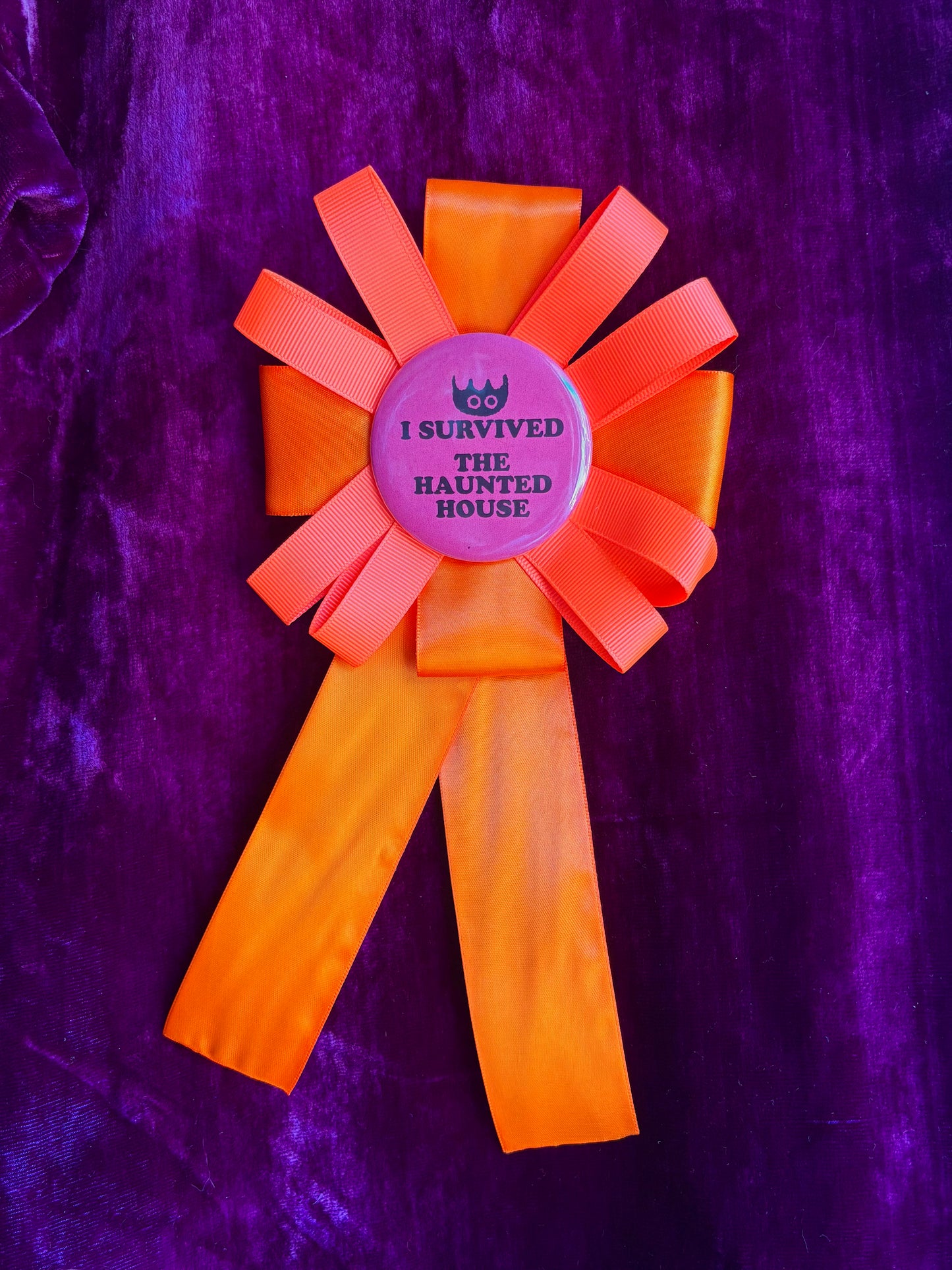 Haunted House Prize Ribbon (Orange)