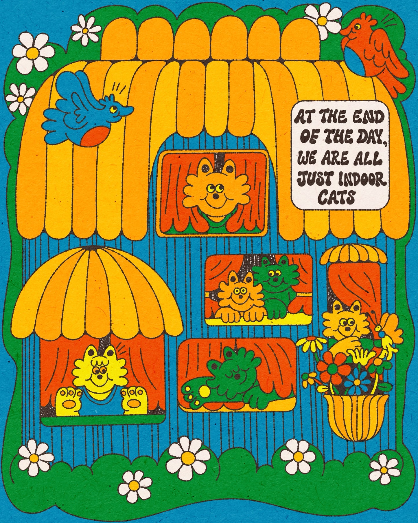 Cat House Print