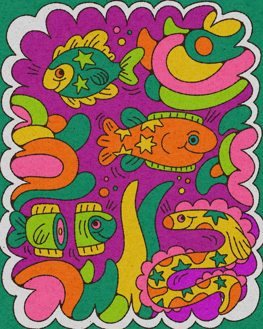 Groovy Fish Print