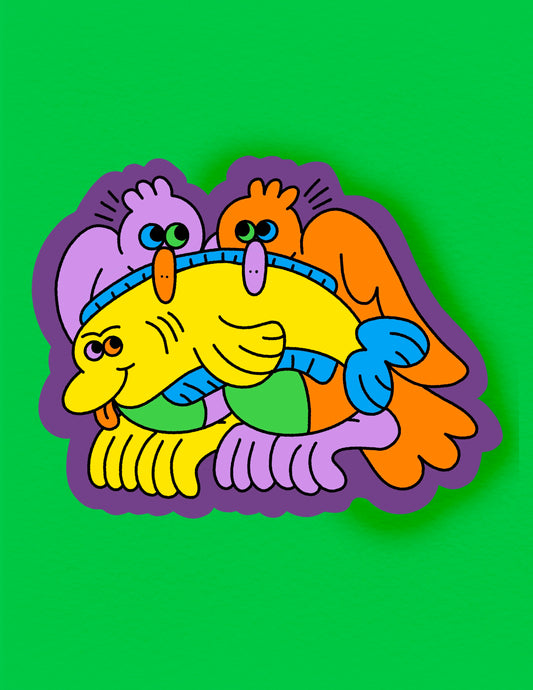 Feeding Frenzy Sticker