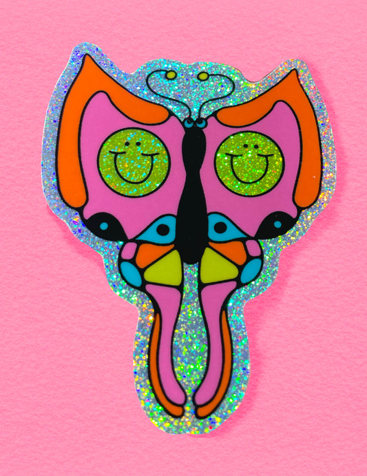 Glitter Butterfly Sticker