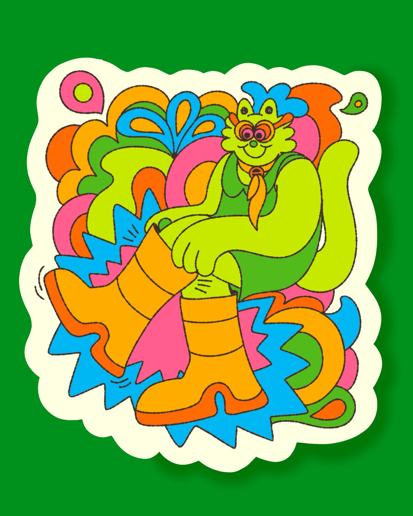 Groovy Cat Sticker